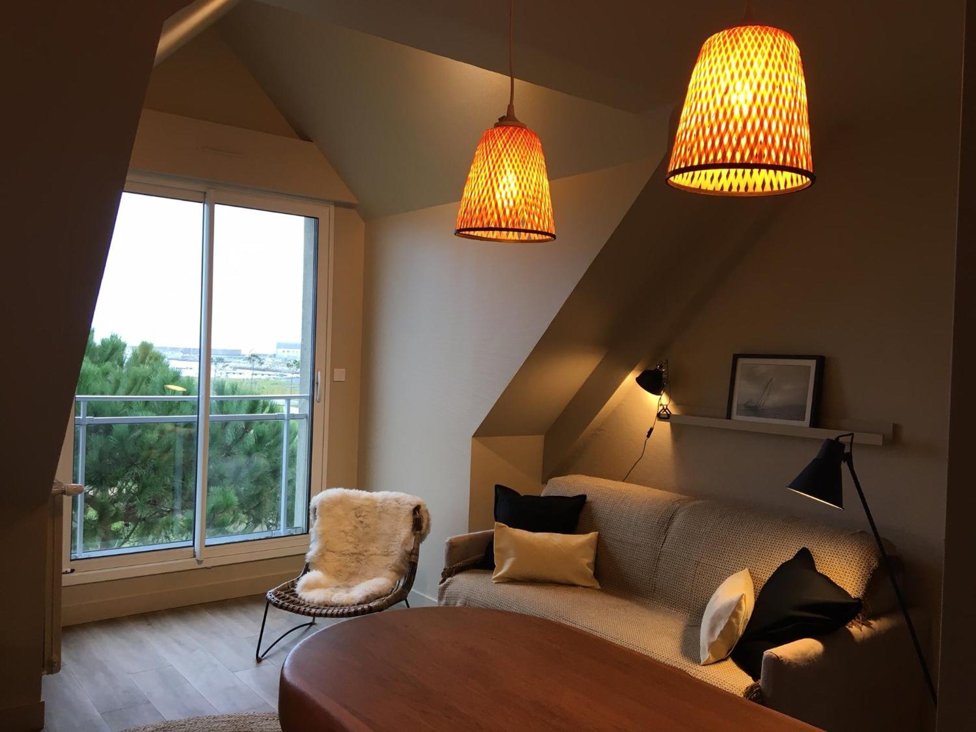 Appart-Studios Vue Mer Panoramique St Guenole Cote Mer Penmarcʼh Kamer foto